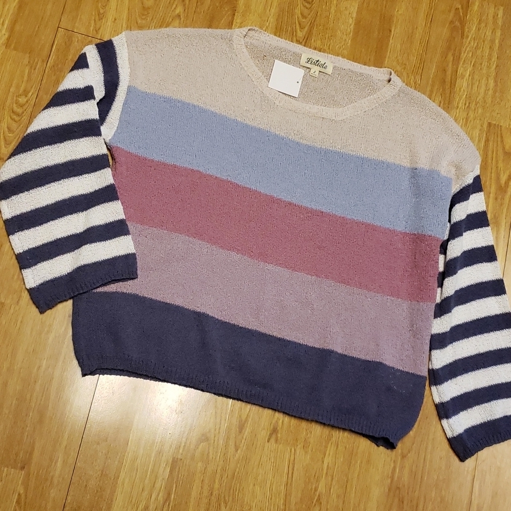 NWT Listicle striped sweater size small